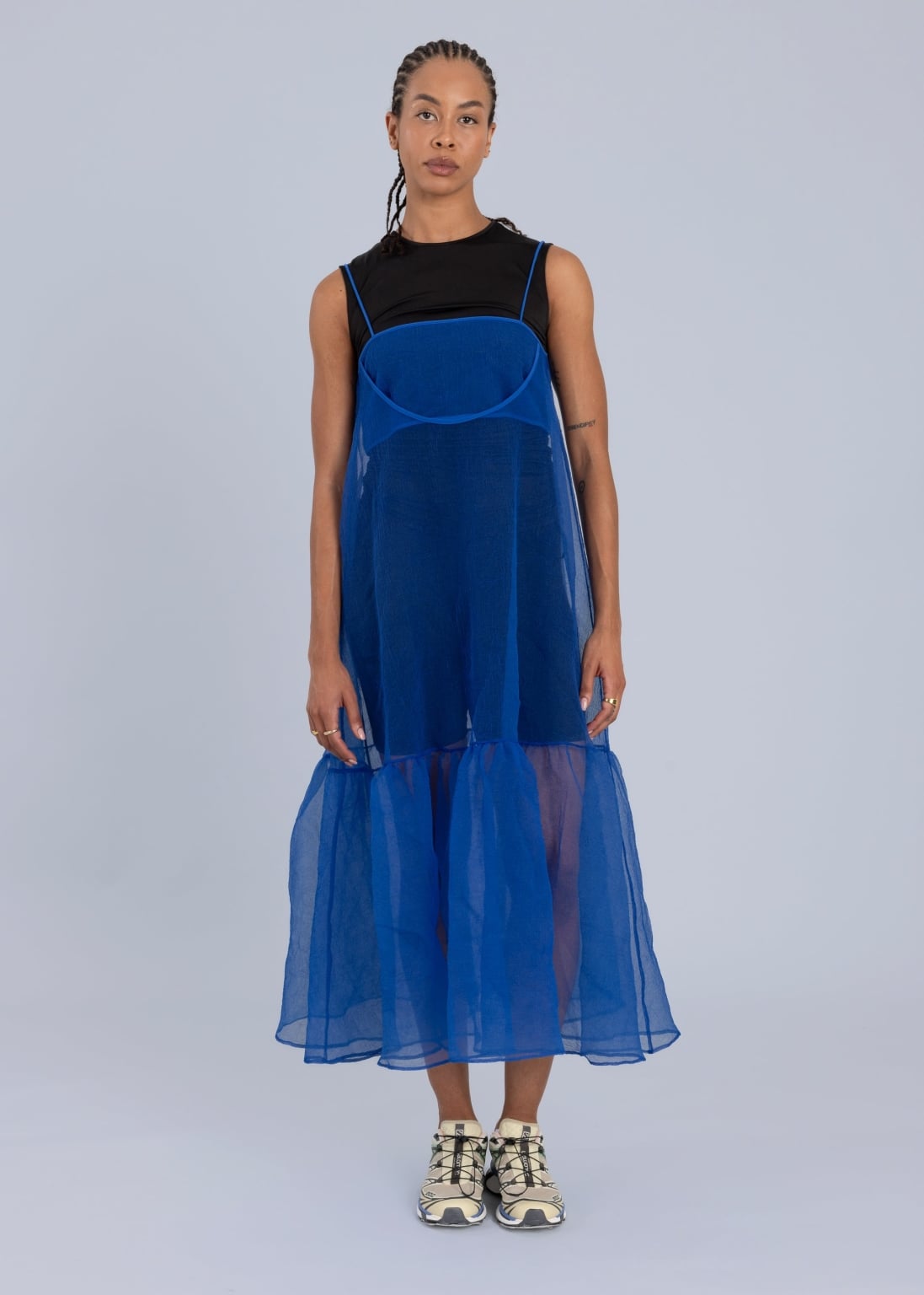 ESTHE/Cut-Out Organza Dress