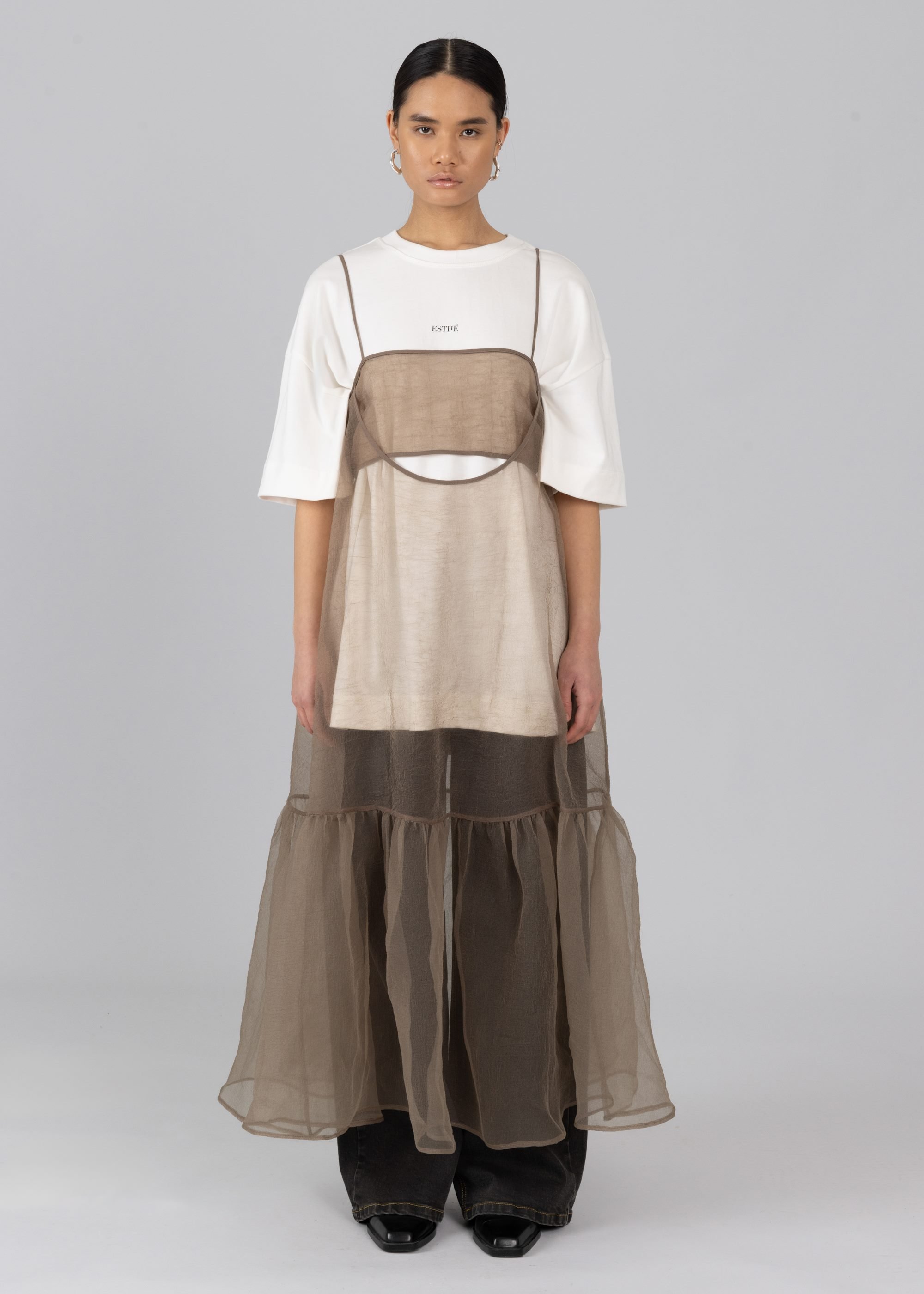 Cut-Out Organza Dress