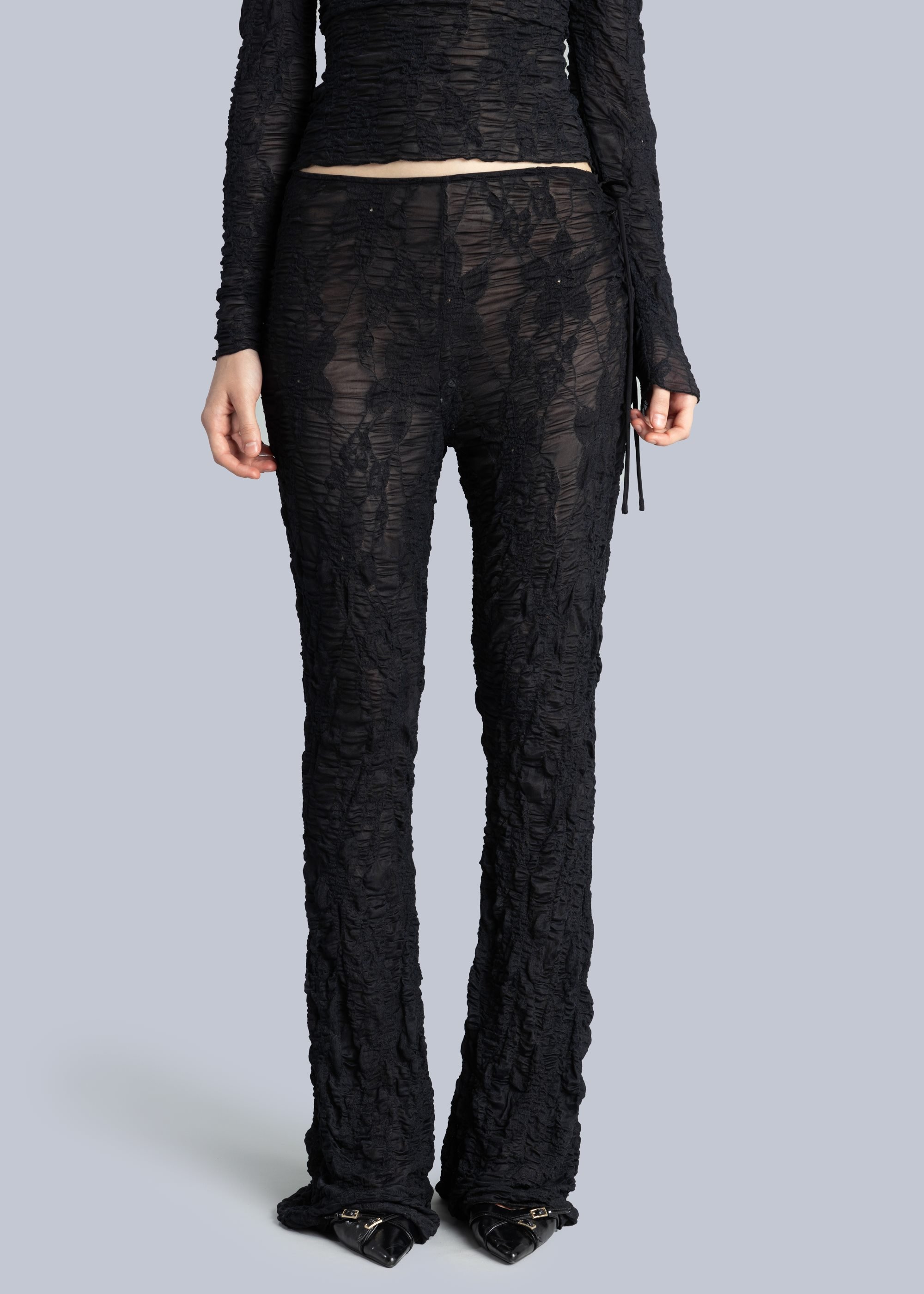 Jacquard Flared Trousers • ESTHE
