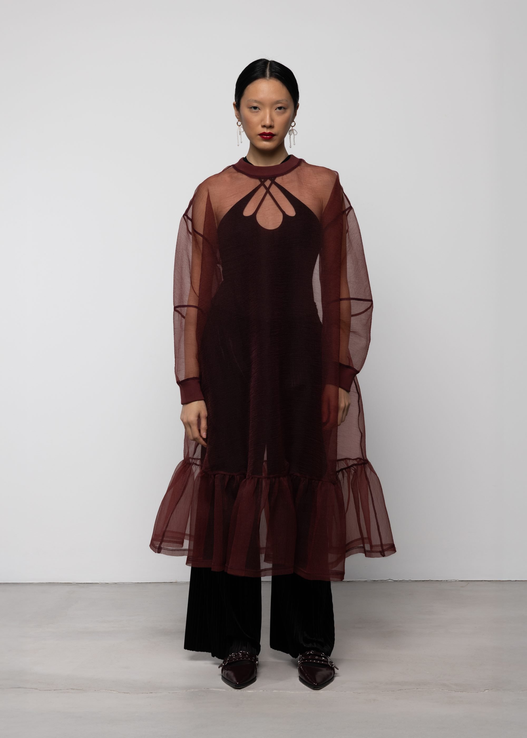 Organza Sweatshirt Dress