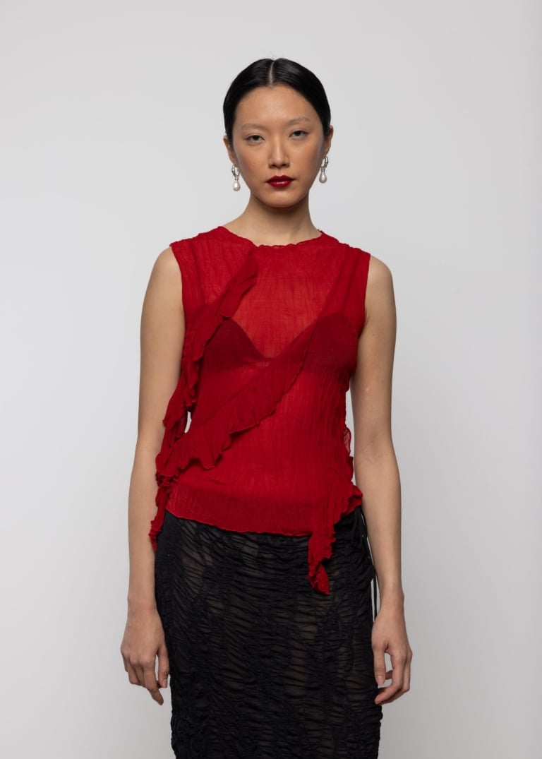 Asymmetric Ruffle Top