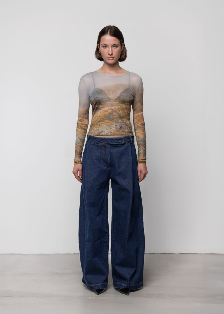 Denim Tailored Trousers