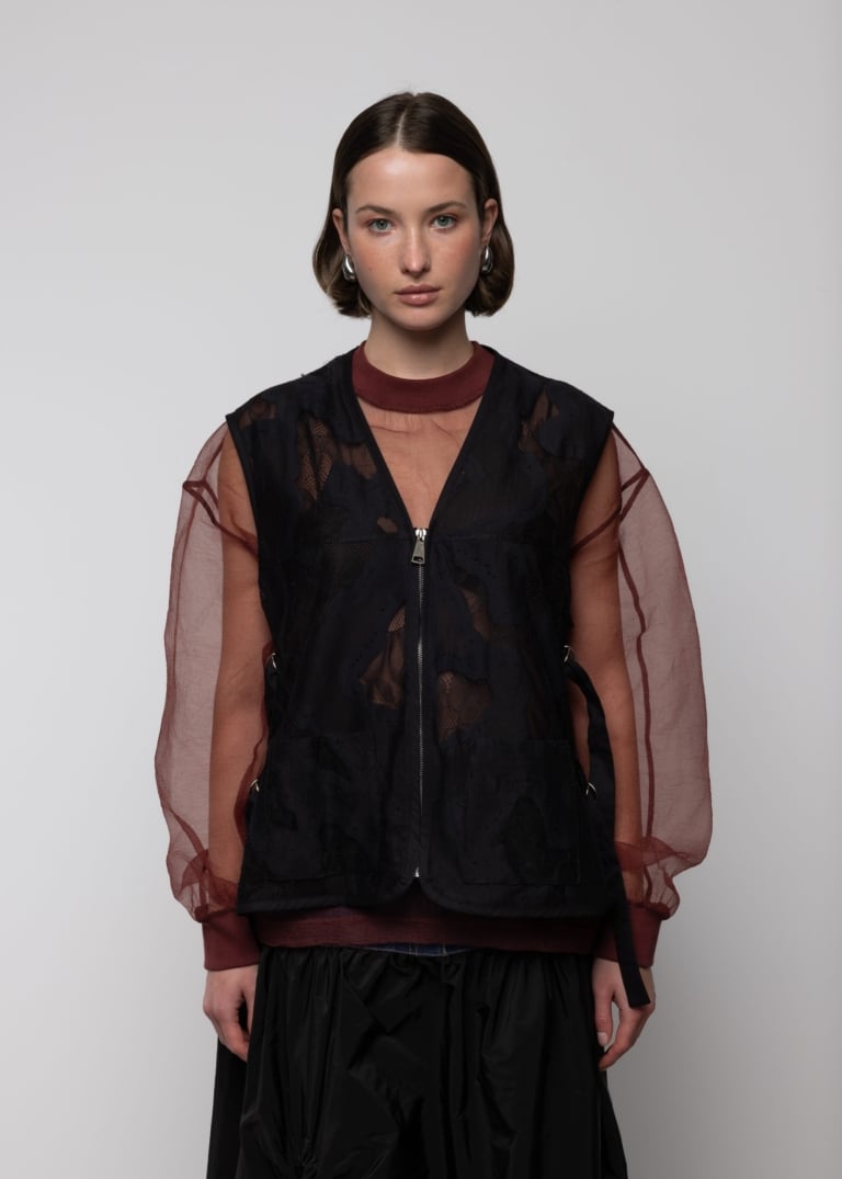 Lace Sheer Vest