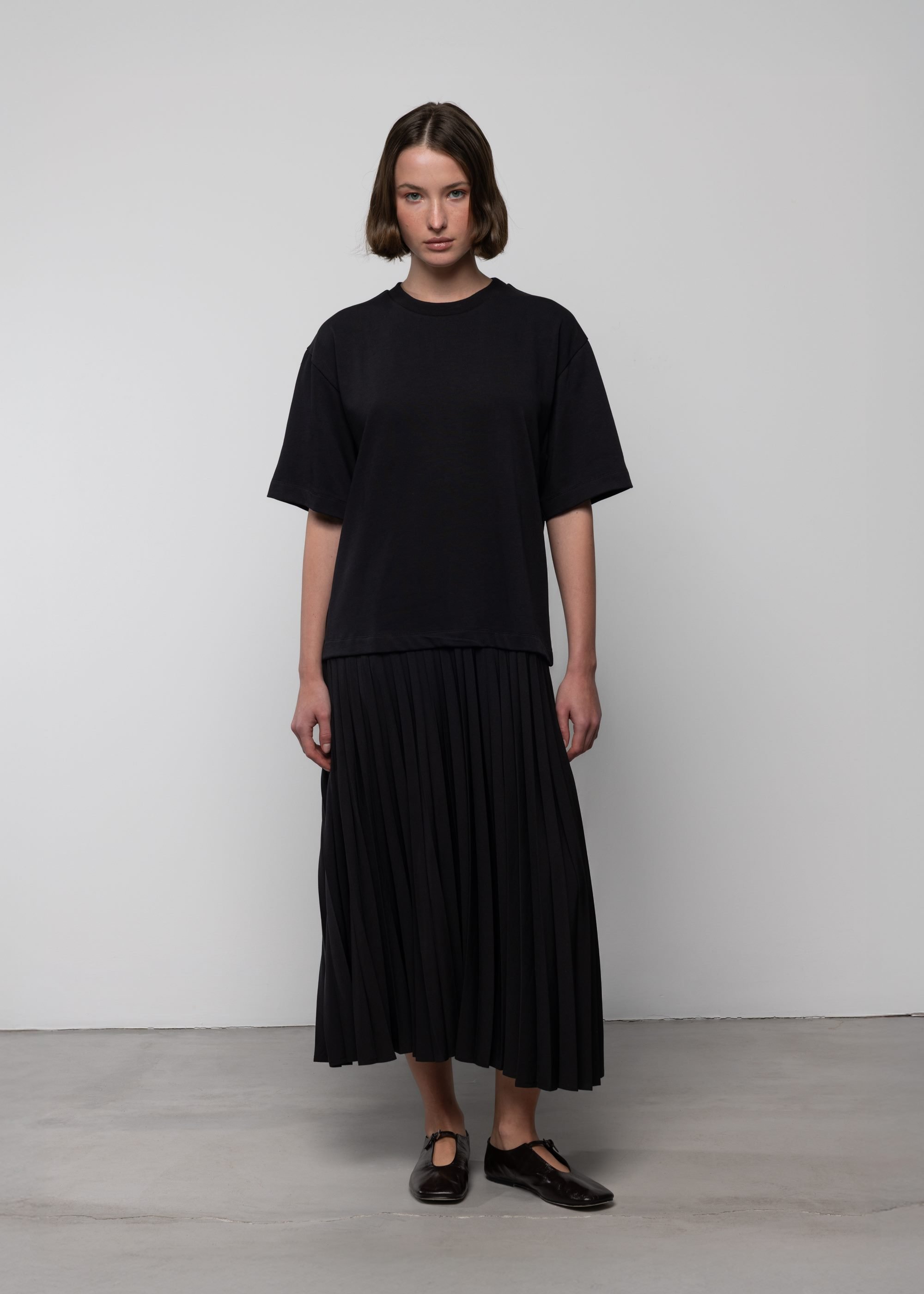 T-Shirt with Pleated Skirt