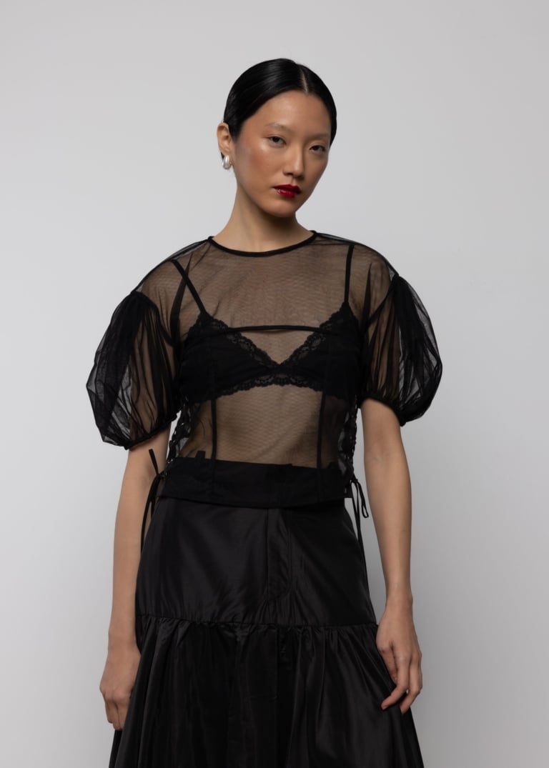 Corset Tulle Ribbon Top