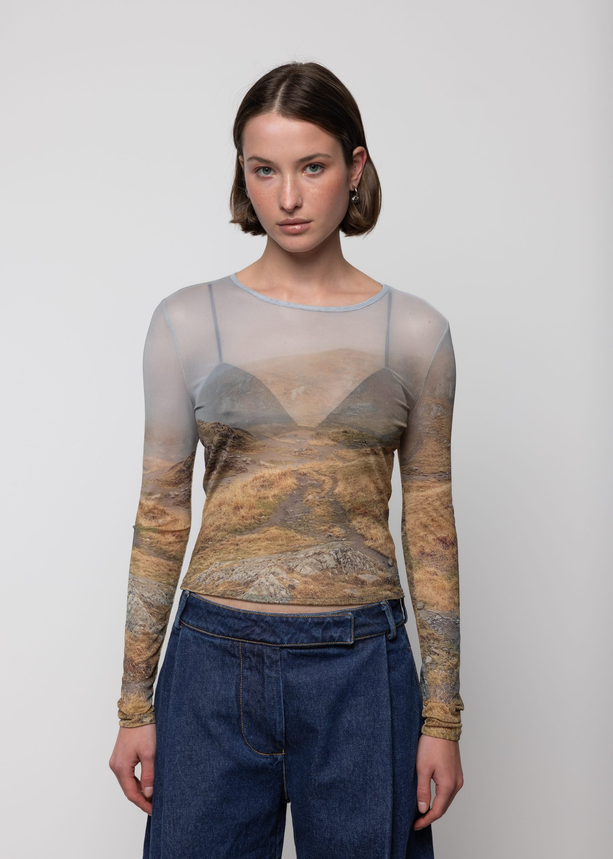 Mesh Long Sleeve Top