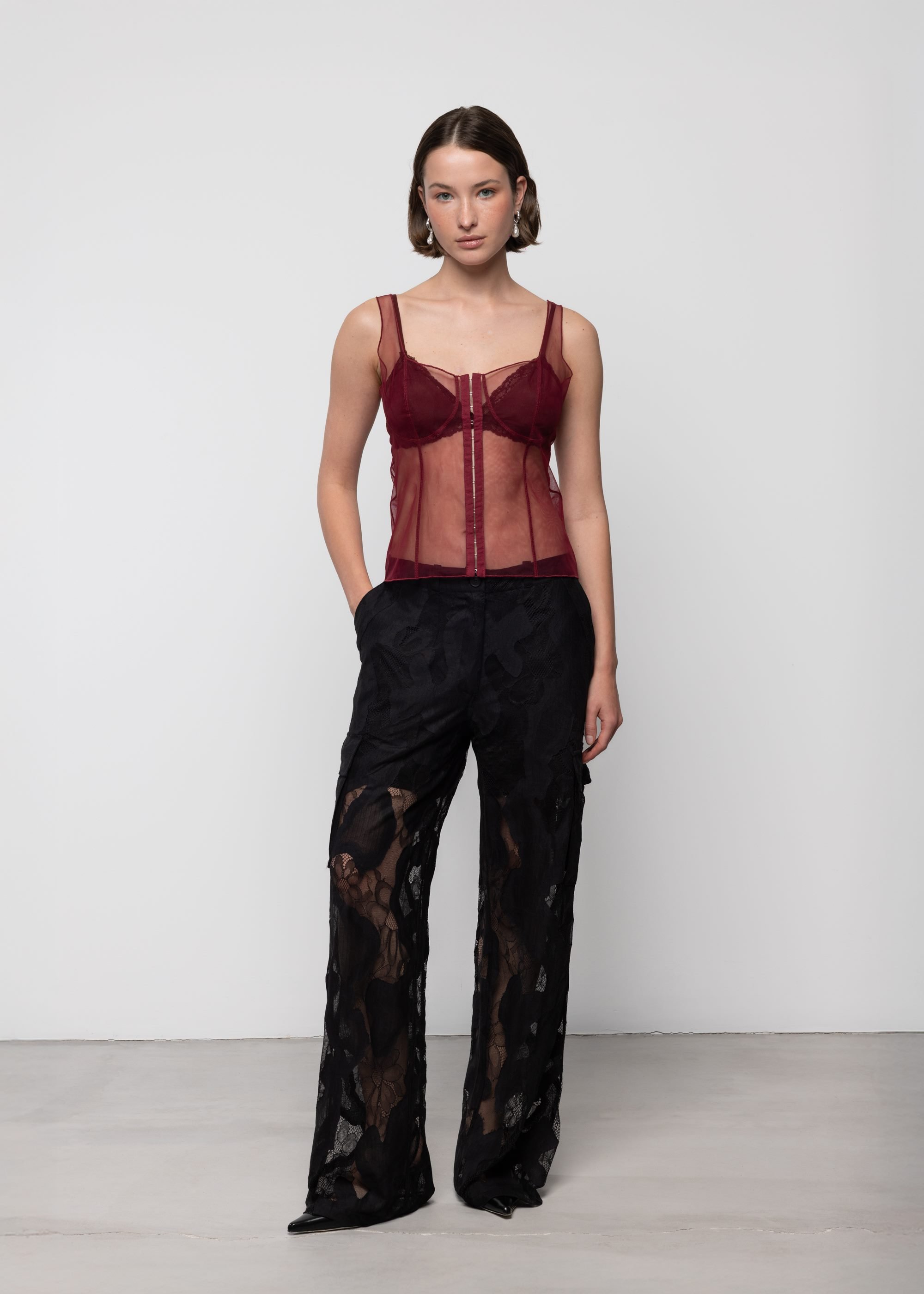 Lace Cargo Trousers
