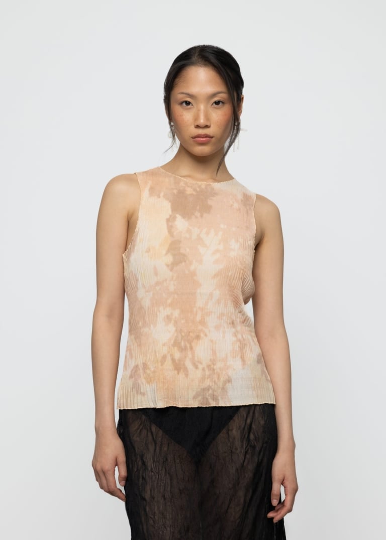 Ruffle Pleated Tank Top