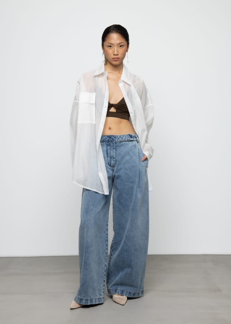 Denim Tailored Trousers