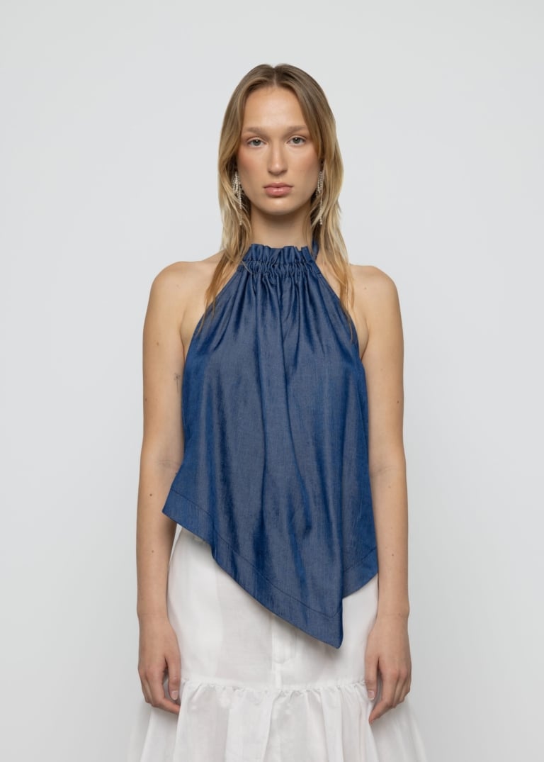 Cowl High Neck Top