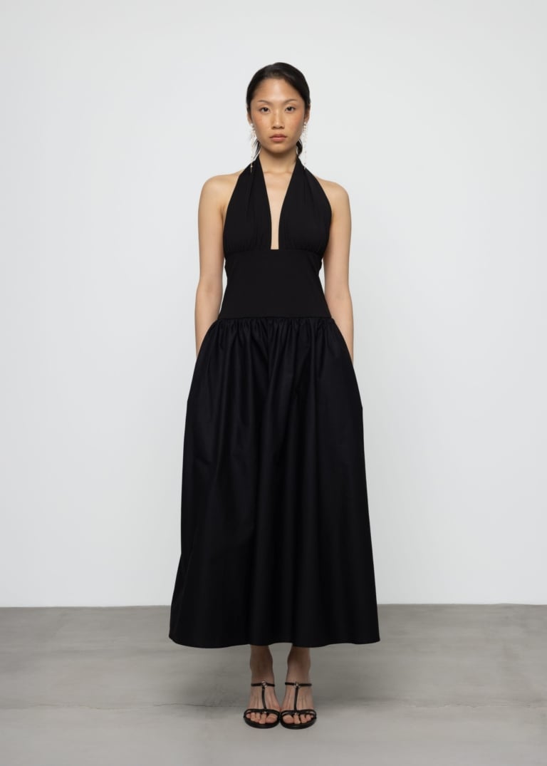 Open Back Poplin Dress