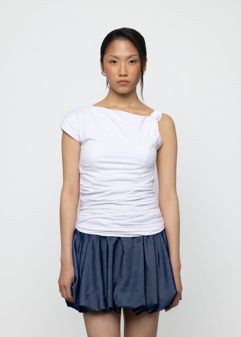 Asymmetric Knot Jersey Top