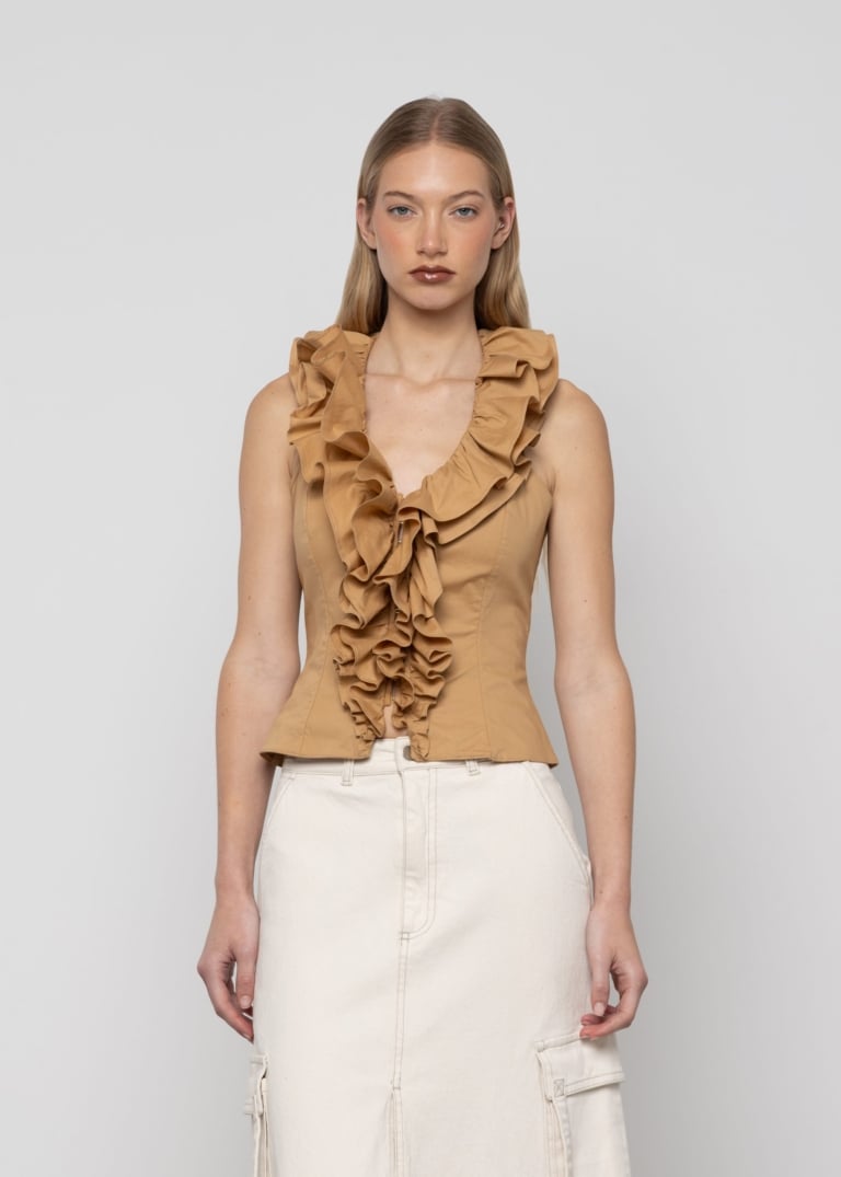 Frill Open-Back Top