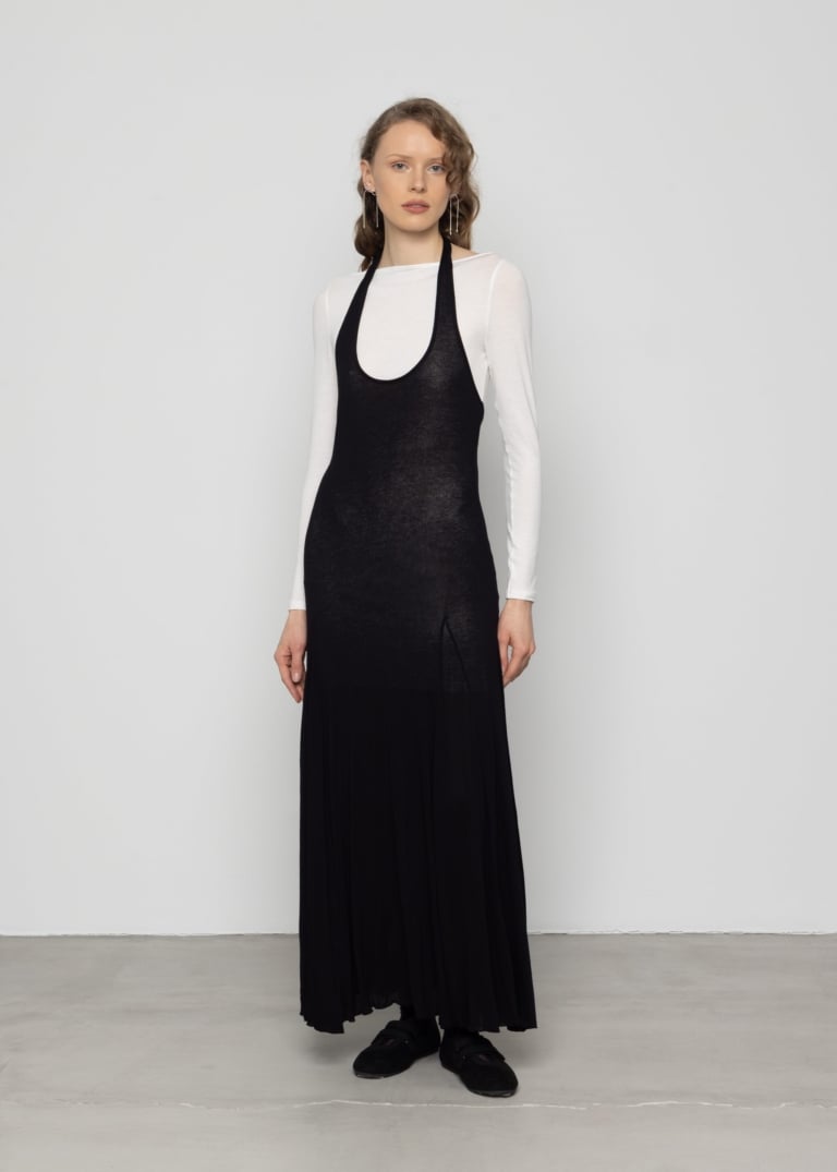 Double-Layer Godet Maxi Dress